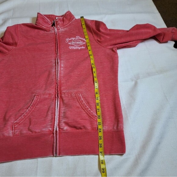 Harley Davidson Pink Zip Up Jacket Size Large - Picture 4 of 10